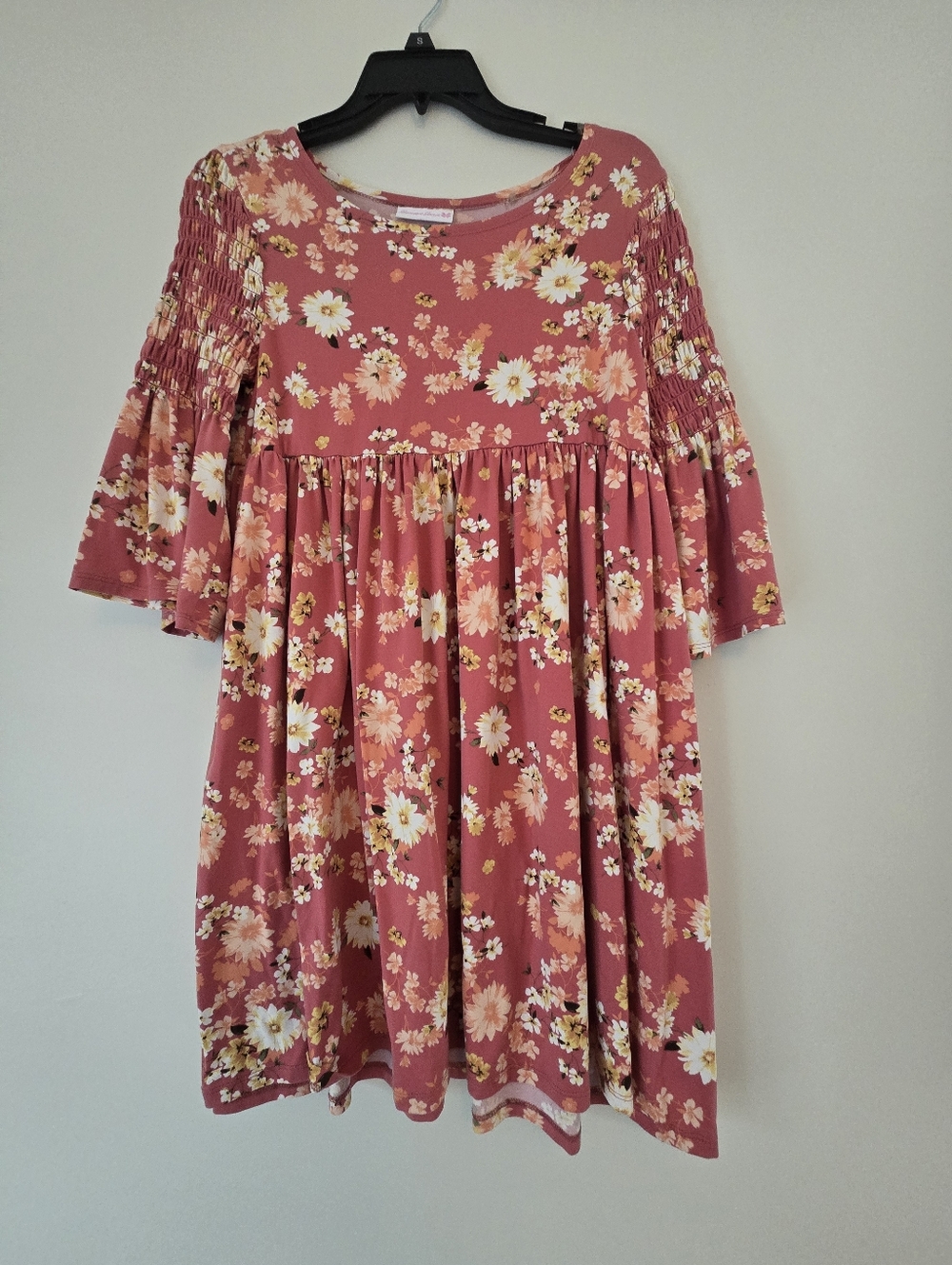 Floral Print Dress with Bell Sleeves